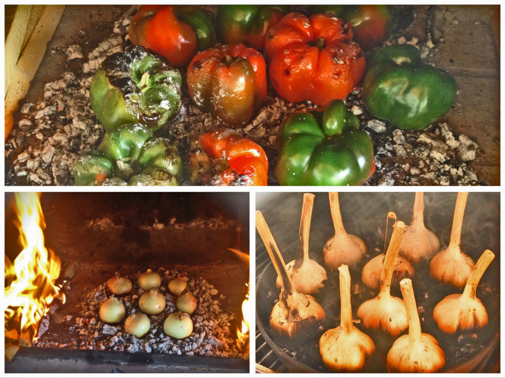 Ember cooking vegetables Hot Ember cook- can be done in a cast iron plan, fire box and even in a Hibachi! Try this unique cooking method to add a flare and unique tastes to your outdoor grilling and cooking!