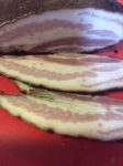 Our finished homemade smoked bacon sliced 