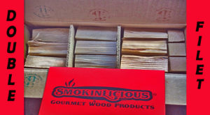 Our double filet box of pristine no Bark hardwood chunks ready for the next customer!